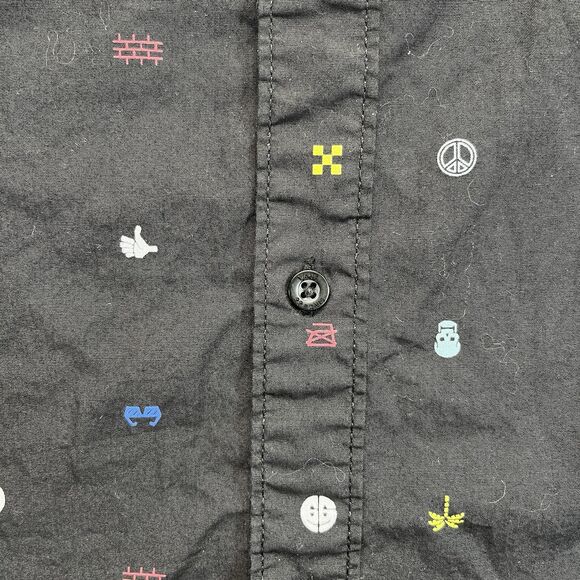 Vans AOP Wallop Woven Button-Up Shirt Men’s M Black VN0A53VGBLK - Picture 4 of 11